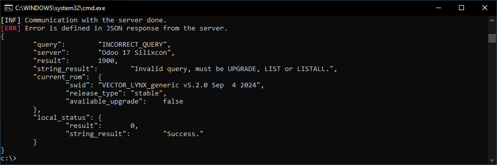 srm json error query